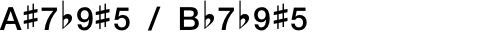 A#7b9#5 / Bb7b9#5